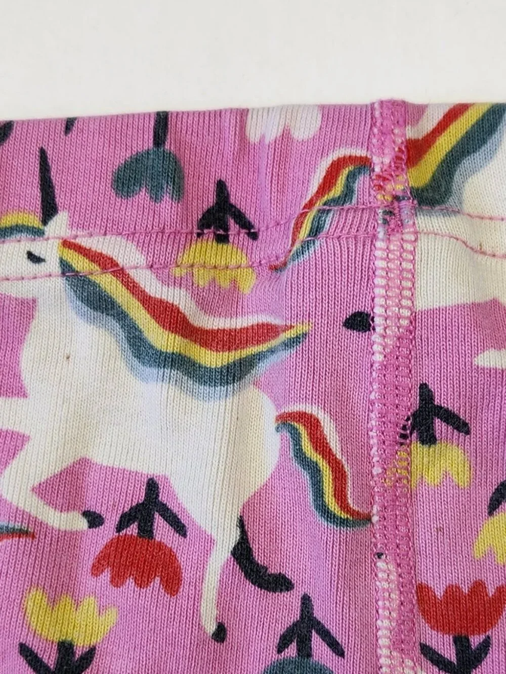 Hanna Andersson Pink Unicorns Flowers Short John Pajama Shorts 85 cm 2T
